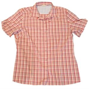 Ascend Women Plaid Top sz L